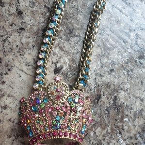 Betsey Johnson Crown Necklace